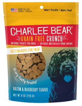 Charlee Bear GF Crunch Bacon & Blueberry Dog Treats - Mr Mochas Pet Supplies