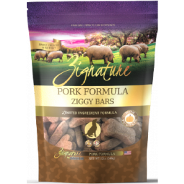 Zignature Dog Treat GF Ziggy Bars Pork 12 oz - Mr Mochas Pet Supplies