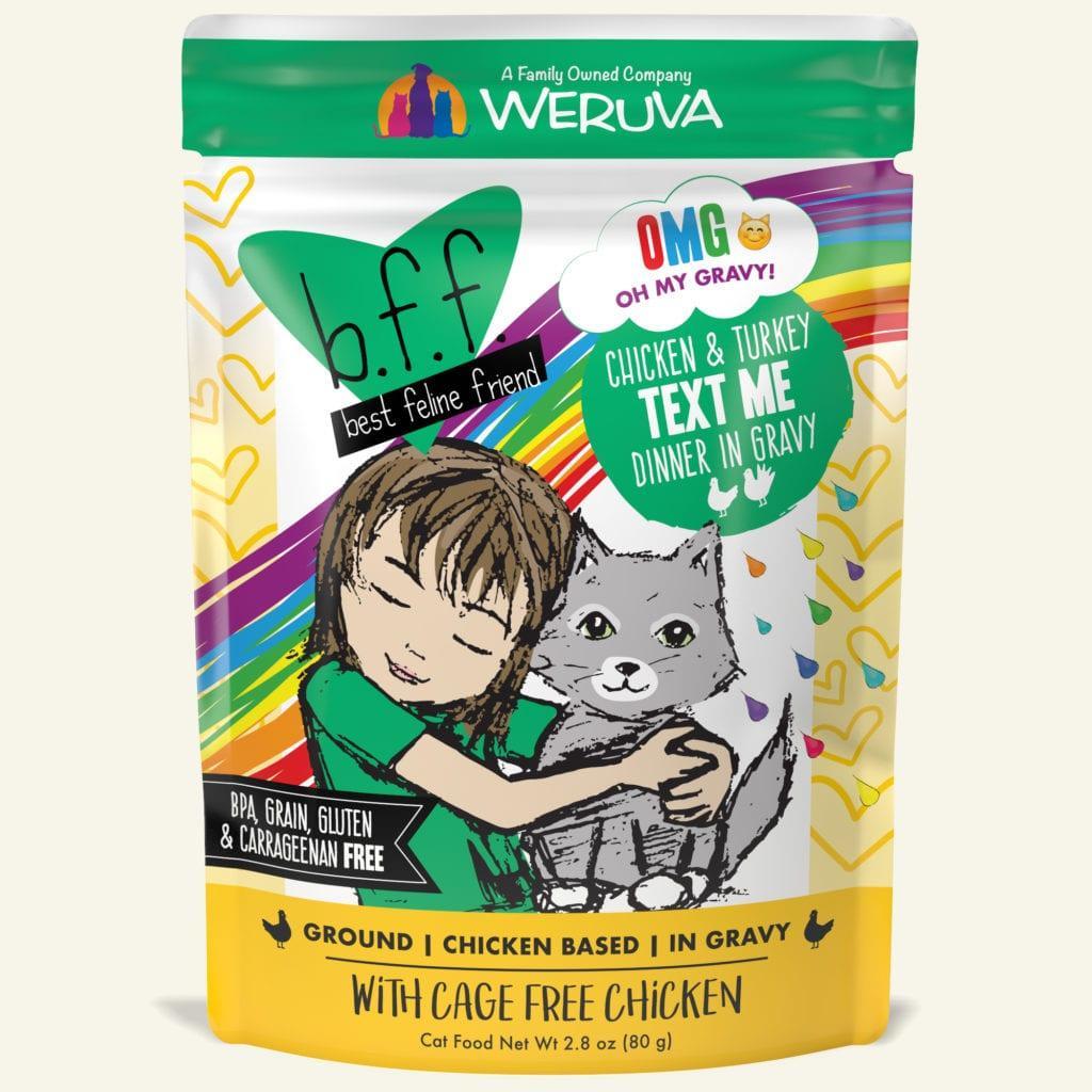 Weruva BFF OMG Pouch Chicken & Turkey Text Me - Mr Mochas Pet Supplies