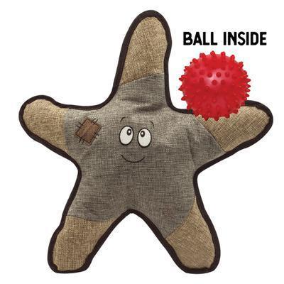 Snugarooz Sophie the Starfish w/Rubber Spikey Ball -21 inch - Mr Mochas Pet Supplies